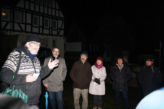Auf dem Marktplatz in Münzenberg